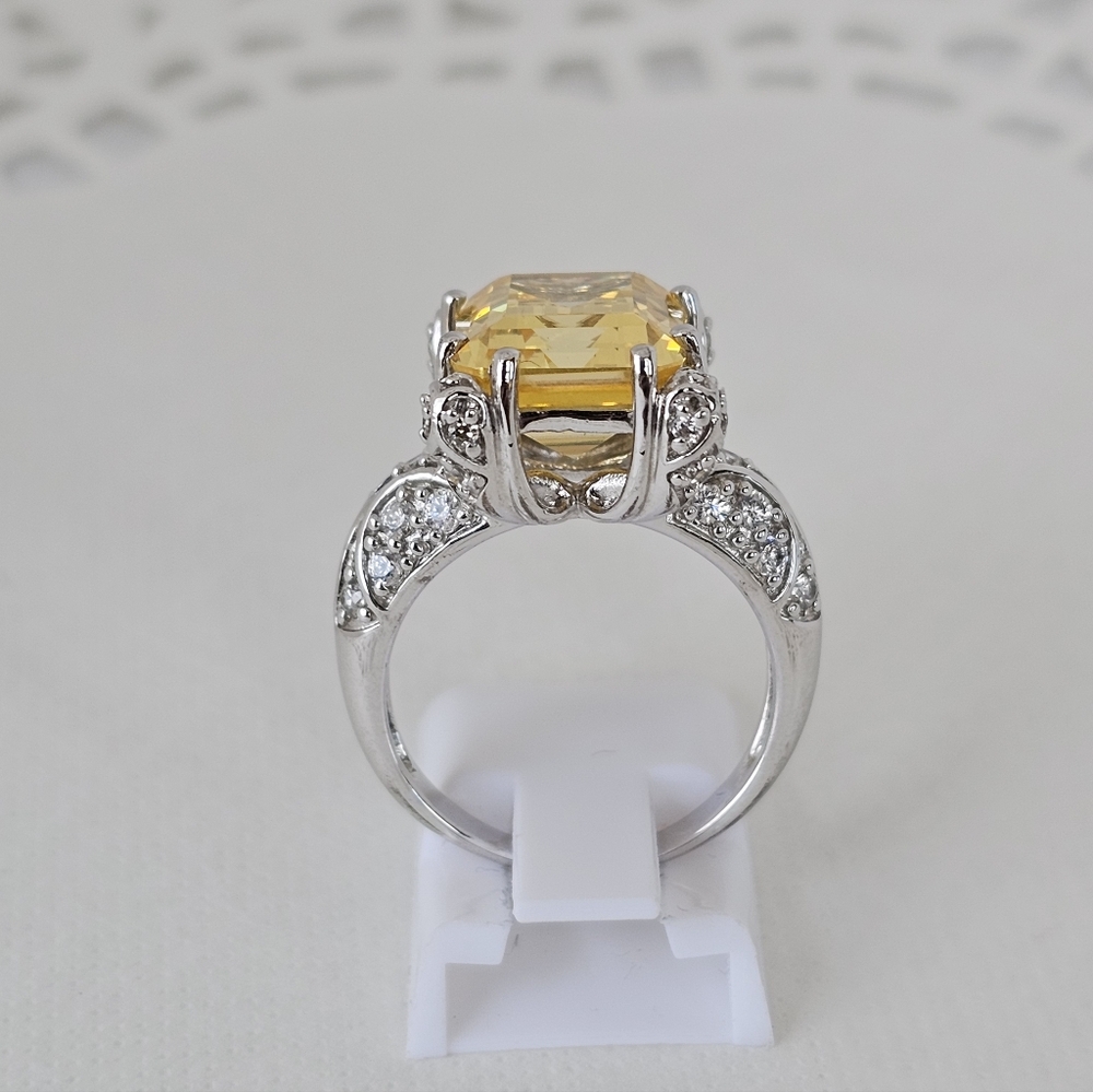 Victoria Wieck Canary Yellow Citrine Absolute Ring Sterling Silver Sz 7! - Picture 16 of 17